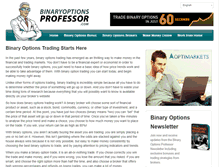 Tablet Screenshot of binaryoptionsprofessor.com